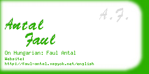 antal faul business card